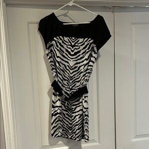 Express Black and White Zebra Mini Dress